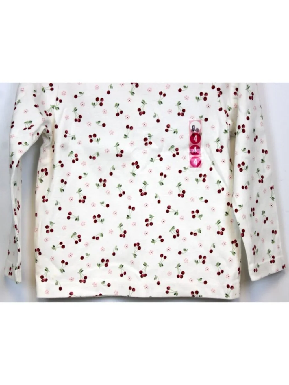 2003 Gymboree holiday Magic White Cherry Turtleneck sz 4 TShirt Winter Tee